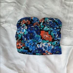 Floral Strapless Top
